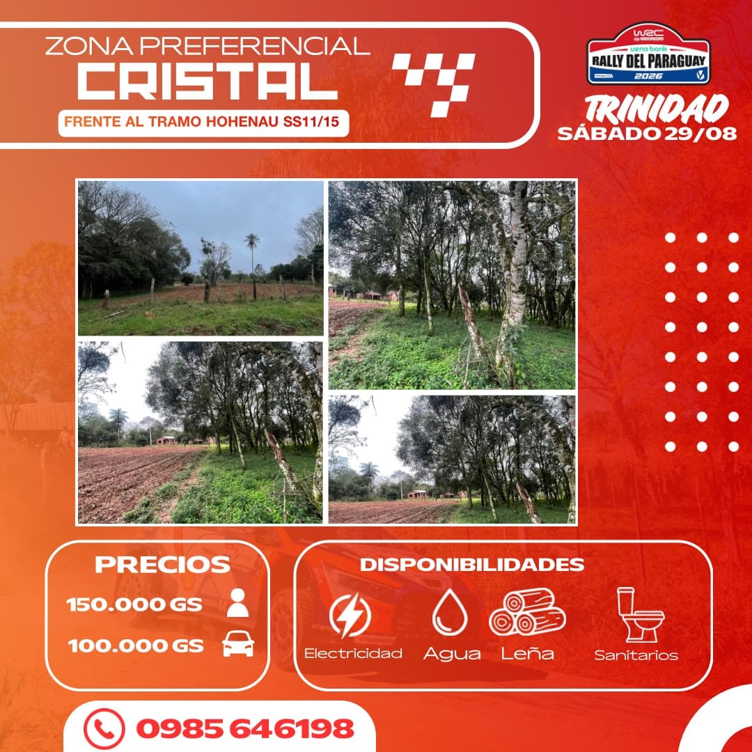 CRISTAL Estacionamiento + Camping WRC 2026 - Rally del Paraguay Trinidad, foto 3